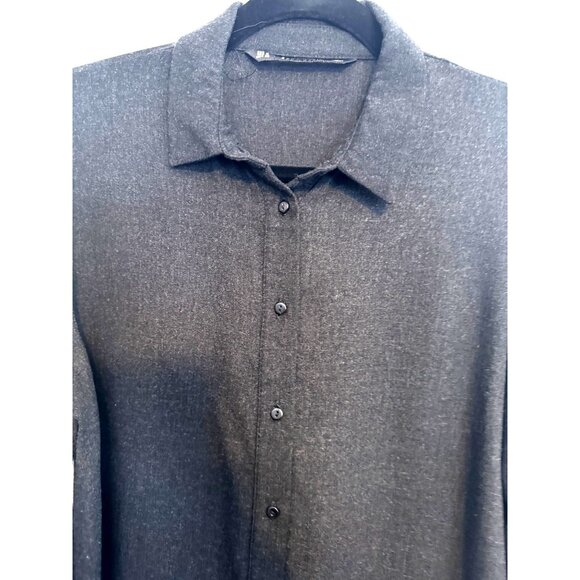 2/$30 Zara Basic Collection M Charcoal Pearl Embellish Sleeves - Picture 6 of 12